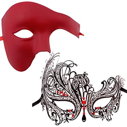 Couples Masquerade Mask Set for Holidays & Parties