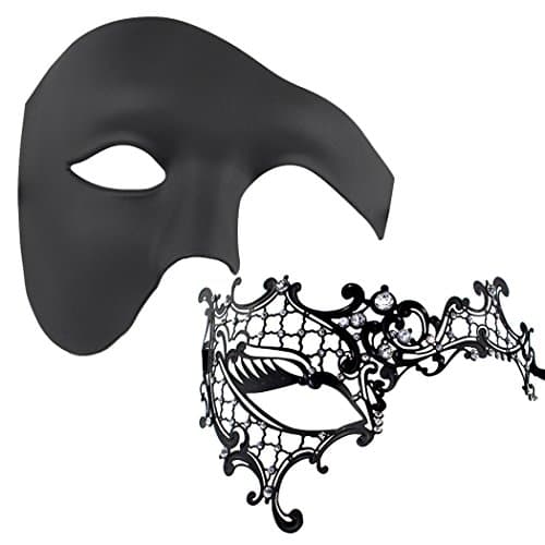 Couples Masquerade Mask Set for Holidays & Parties