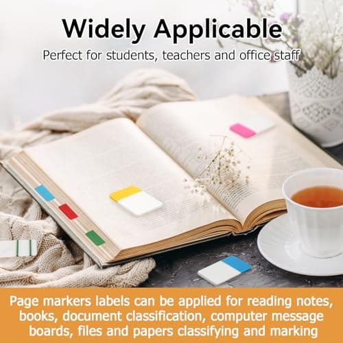Sticky Note Tabs 480 Pieces, 1 Inch, 24 Sets 12 Colors for Books, Binders, Documents