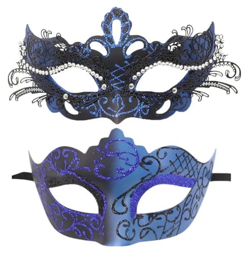 Coolwife Metal Venetian Masquerade Mask for Mardi Gras Party Evening Prom
