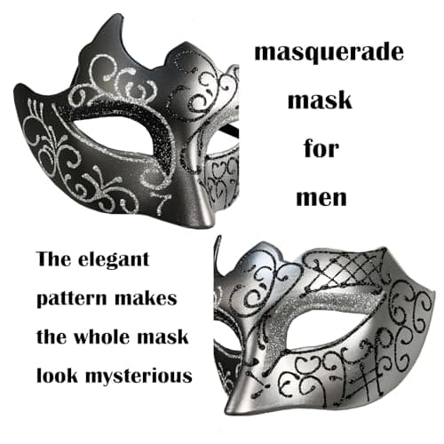 Masquerade Mask Set for Couple Mardi Gras & Halloween