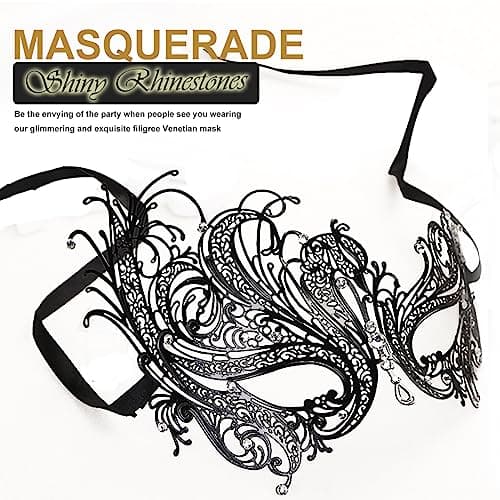 Glamorous Rhinestone Venetian Mask for Women