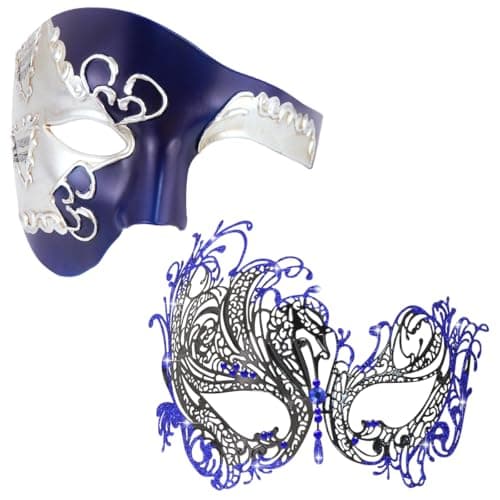Couples Masquerade Mask Set for Holidays & Parties