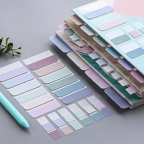 Morandi Tabs 2 Inch Sticky Index Tabs, Writable and Repositionable File Tabs Flags, Colored Page Markers 12Colors