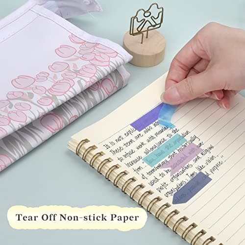 Temiary 1200 Piece Translucent Sticky Index Tabs for Books, Notebooks, and More
