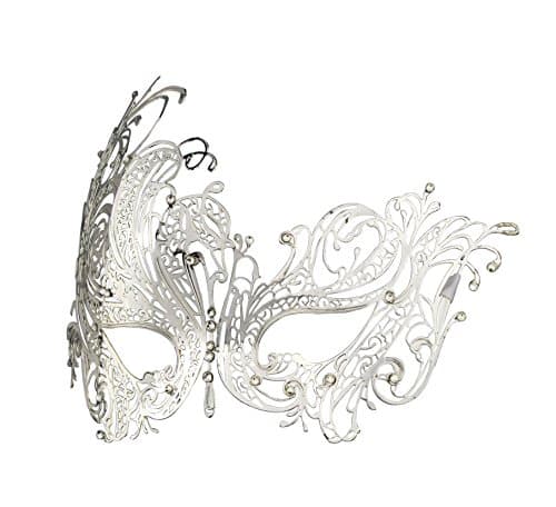 Coddsmz Laser Cut Metal Masquerade Mask for Venetian Parties