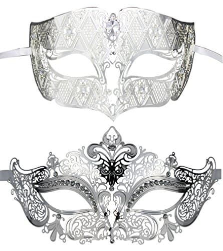 Couples Venetian Masquerade Mask Set for Women and Men
