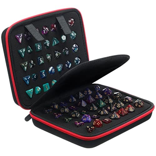 Aoriher Dice Case for D&D and Table Games, Holds 70 Dice (Purple)