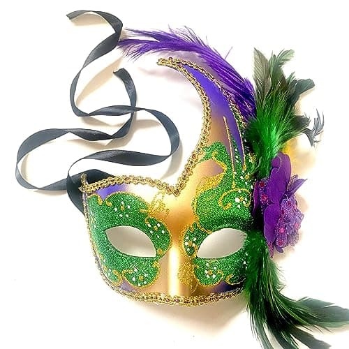 MasqStudio Brocade Lace Masquerade Mask for Mardi Gras & Parties
