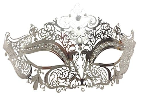 Coddsmz Laser Cut Metal Masquerade Mask for Venetian Parties