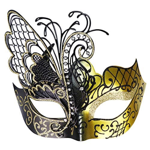 Coddsmz Mysterious Venetian Butterfly Lady Masquerade Mask for Halloween Party Evening Prom Ball