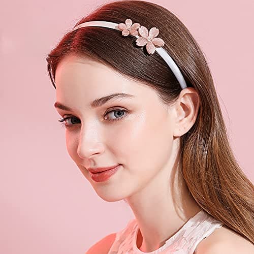 Pure White Satin Headbands for Women and Girls