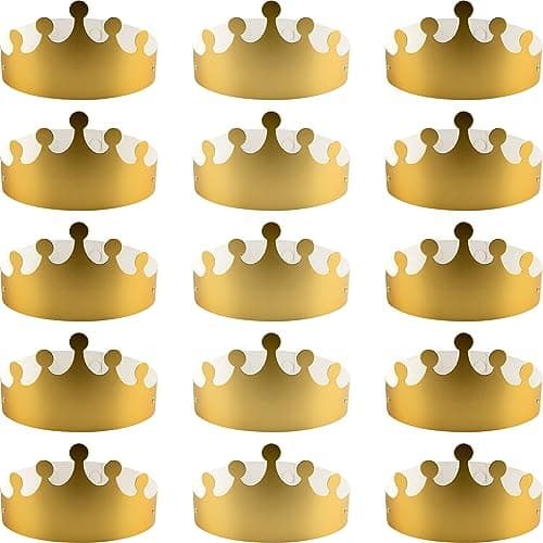 IFAMIO Golden King Crowns for Birthday, Baby Shower, New Year, Wedding Anniversary
