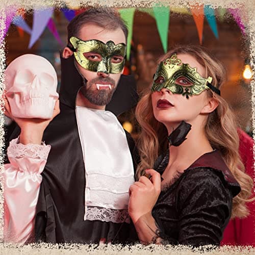 Yunsailing 30 Piece Masquerade Mask Set for Mardi Gras & Halloween Parties