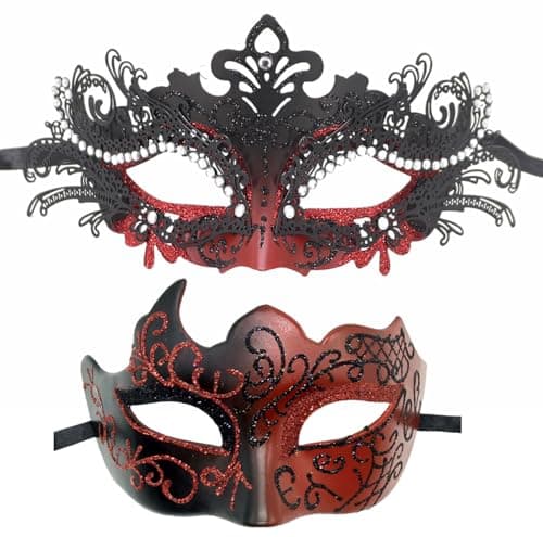 Coolwife Metal Venetian Masquerade Mask for Mardi Gras Party Evening Prom