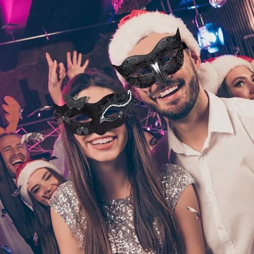 Couple Metal Venetian Masquerade Masks