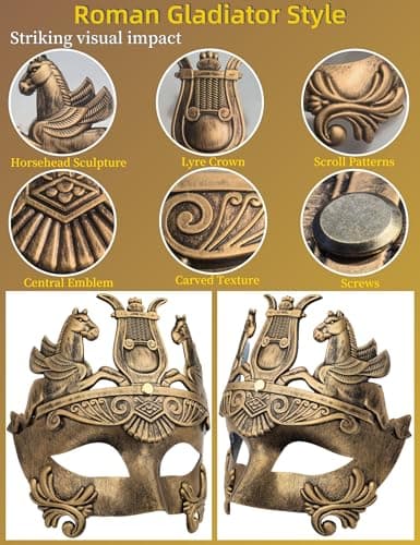 Ubauta Various Venetian Couple Masks for Masquerade & Party