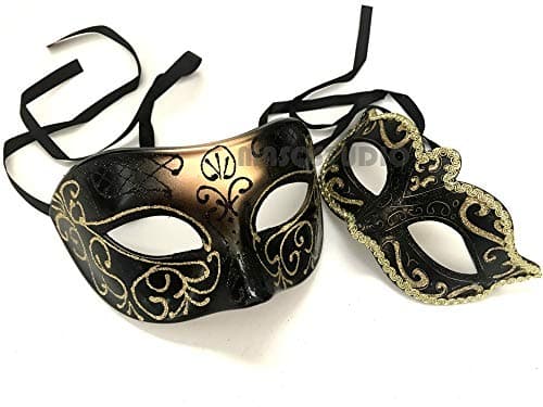 MasqStudio Couples Masquerade Ball Mask for Cosplay & Mardi Gras Prom