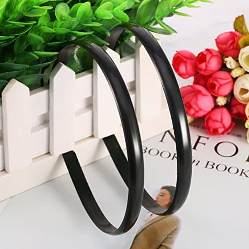 Hicarer 30 Pack Black 10mm Plain Plastic Hair Headbands for Girls and Women