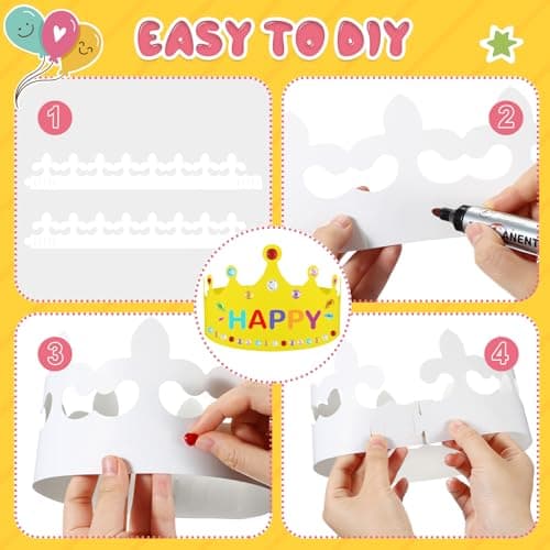 Princess Prince Birthday Party Crowns