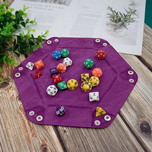SIQUK Hexagon Dice Trays for Tabletop Games(4 Colors)