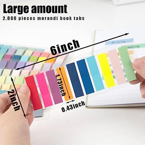 Koogel 2000PCS Writable Page Tabs for Notebooks & Annotation