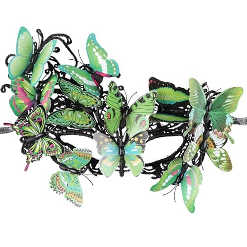 Zinniday Vintage Butterfly Masquerade Mask for Women Cosplay Prom
