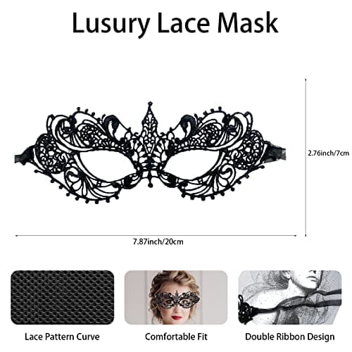 Erythem Couples Venetian Masquerade Mask Set - Halloween & Mardi Gras