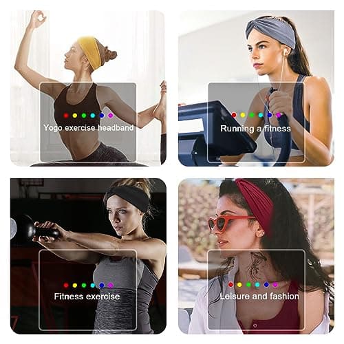 XTREND 4 Packs Wide Elastic Knotted Headbands Bohemian Style+='