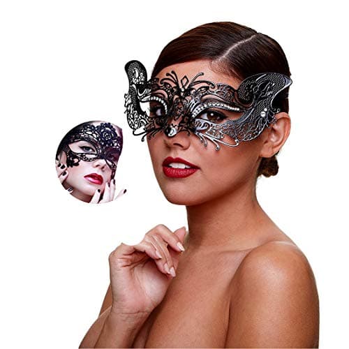 Glamorous Rhinestone Venetian Mask for Women