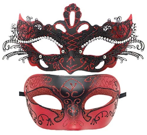 Coolwife Metal Venetian Masquerade Mask for Mardi Gras Party Evening Prom