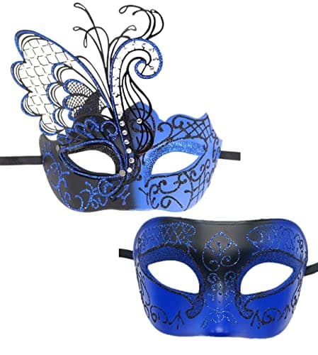 Coolwife Metal Venetian Masquerade Mask for Mardi Gras Party Evening Prom
