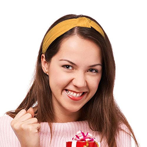 SIQUK Cross Knot Wide Cloth Knotted Headbands for Women and Girls | Stylish 15 Pieces Top Knot Headband Turbans