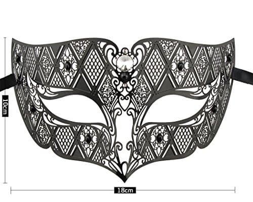 Thmyo Black Couples Venetian Masquerade Mask for Halloween Mardi Gras