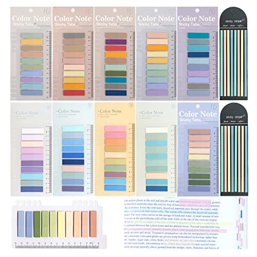 WSCHU 104 Color Morandi 2320pcs Book Tabs & Page Markers