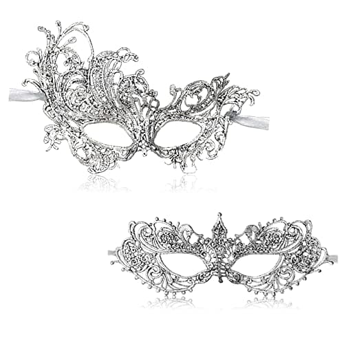 FunMular Women's & Couples Lace Masquerade Masks for Carnival & Halloween