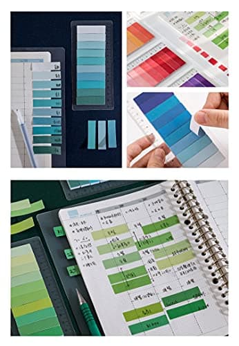 Tvoip Neon Sticky Notes Flags 900 Pieces, Waterproof Writable Page Markers