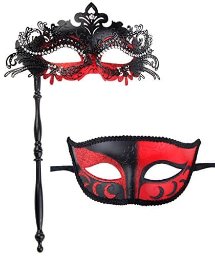 Couple's Venetian Masquerade Masks Accessory