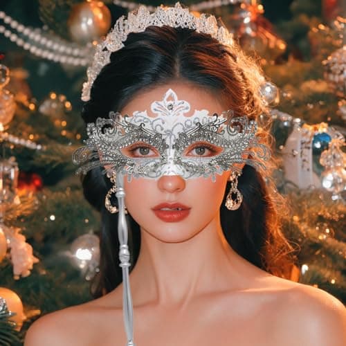 IETANG Couple Half Venetian Masquerade Mask for Parties