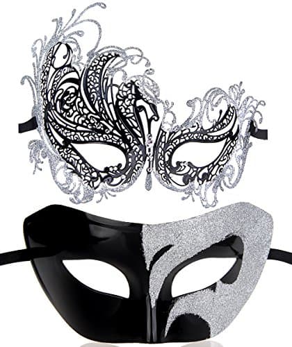 Couple's Venetian Masquerade Masks Accessory