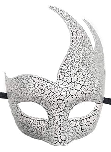 Coolwife Men's Vintage Venetian Checkered Masquerade Mask for Musical Party