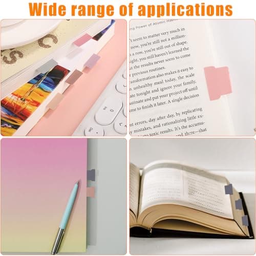 Blank Sunset 240 Piece Self-Adhesive Index Tabs for Labeling