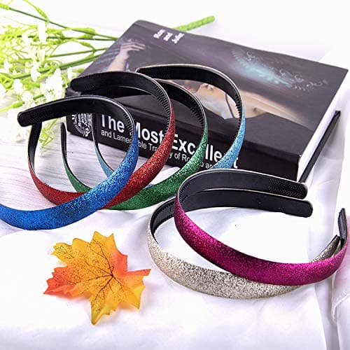 Duufin 20-Piece Glitter Headband Set for Girls & Women