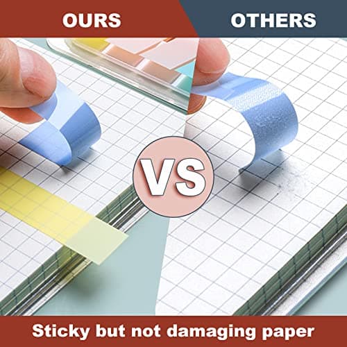 15 Color Pastel Sticky Tabs, Writable Book Markers, 300Pcs Pop-up File Flags