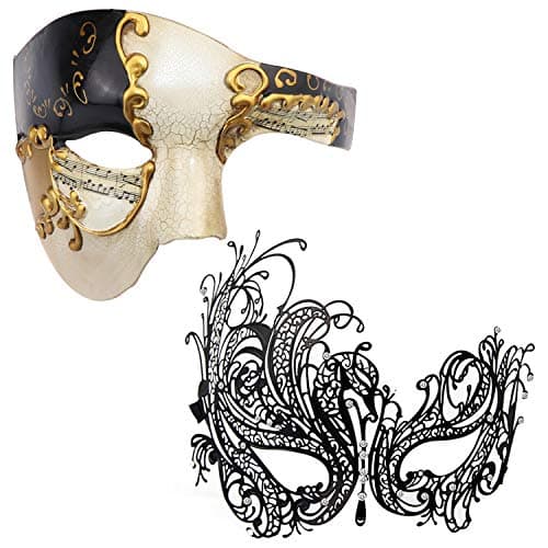 Couples Masquerade Mask Set for Holidays & Parties