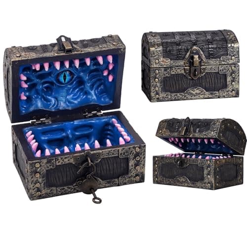 SIBOSUN Dungeons & Dragons Dice Holder & Case Brown/Blue