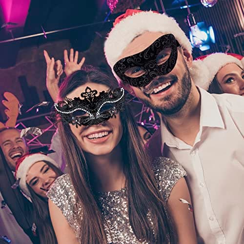 Couple Masquerade Masks for Halloween and Mardi Gras