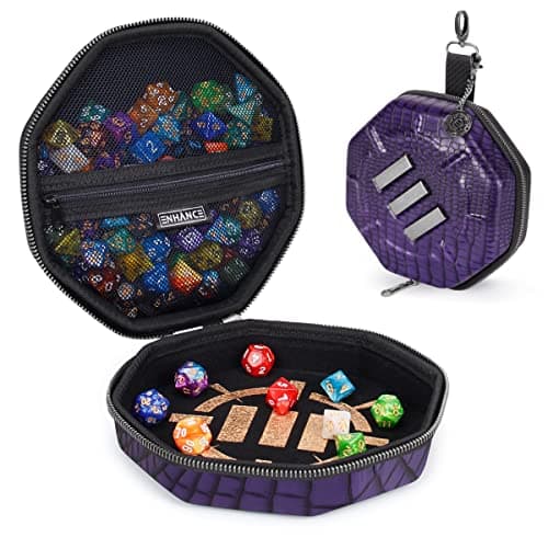 Rugged Black DND Dice Tray & Case for 150 D&D Shakers - Perfect for Game Night