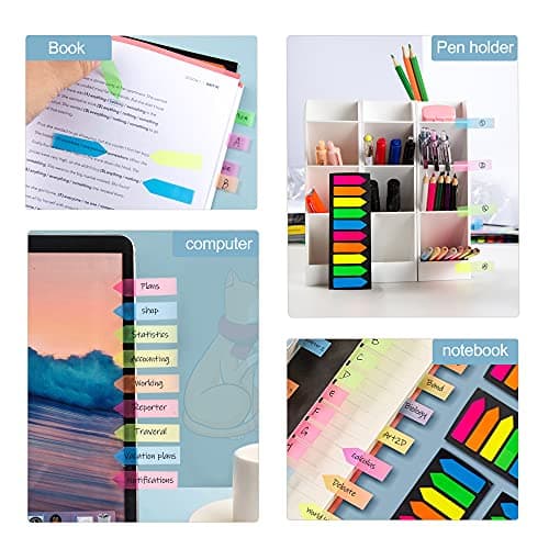 1200pcs Multi-Colored Arrow Flag Index Tabs for Book Marking