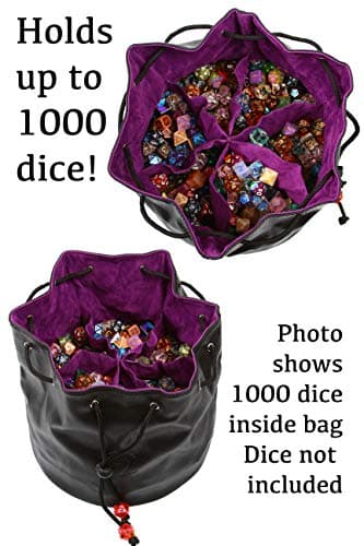 Forged Dice Co. Pouch of The Endless Hoard - 7 Pockets, Holds Over 1,000 Dice - Brown/Green